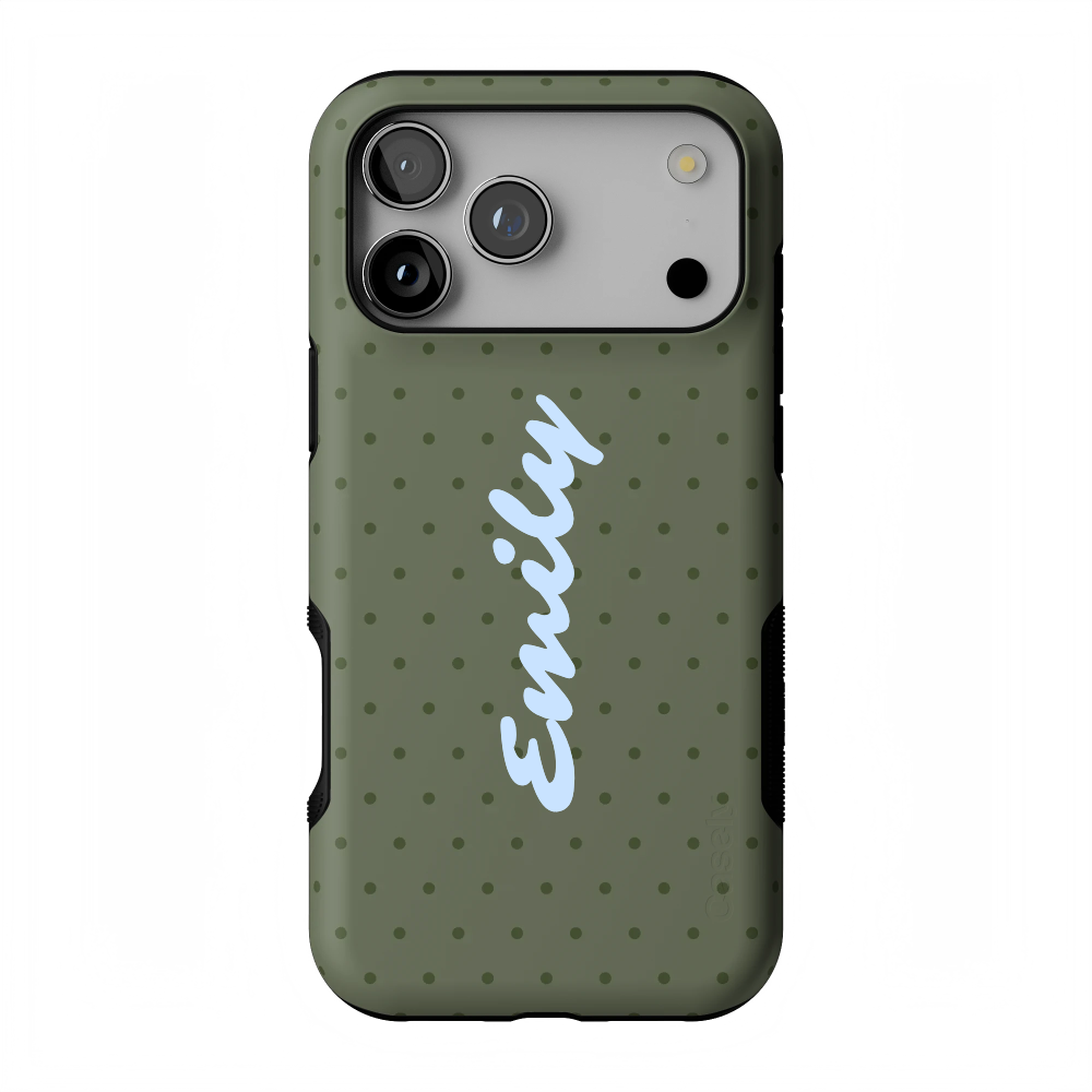 On the Dot | Olive Green Cas